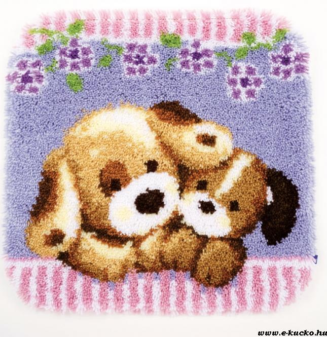 Vervaco Latch Hook Rug Kit Cuddling Dogs PN-0155031
