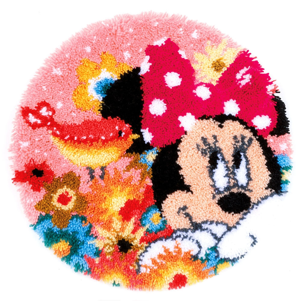 Vervaco Latch Hook Shaped Rug Kit - Disney: Minnie: Psst, I've a Secret PN-0168424