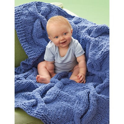 KNITTNG PATTERN - Baby Blanket - Coziest Cable Blanket Knitting Pattern