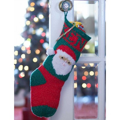 KNITTING PATTERN - Satin - Santa's Stocking Just For You