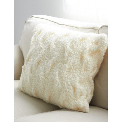 KNITTING PATTERN - Soft Boucle - Shadow Cables Pillow