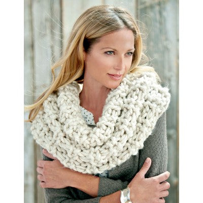 KNITTING PATTERN - Mega Bulky - Shaker Rib Great Cowl