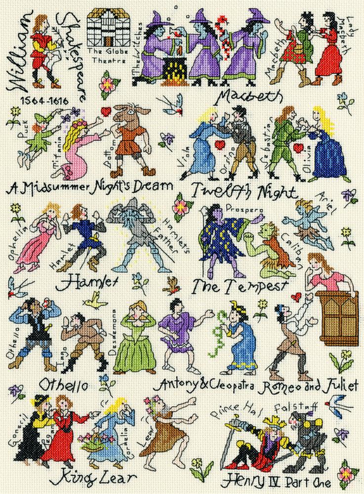 Bothy Threads - Shakespeare Cross Stitch Kit XPS5