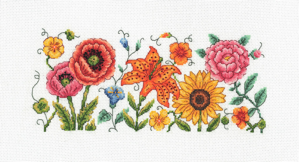 My Cross Stitch - Contemporary Floral - Counted Cross Stitch Kit - Summer Delight