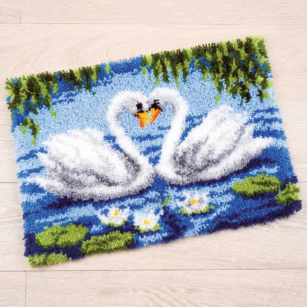 Vervaco Rug Kit Swans 55x40 PN-0021856 - Readicut