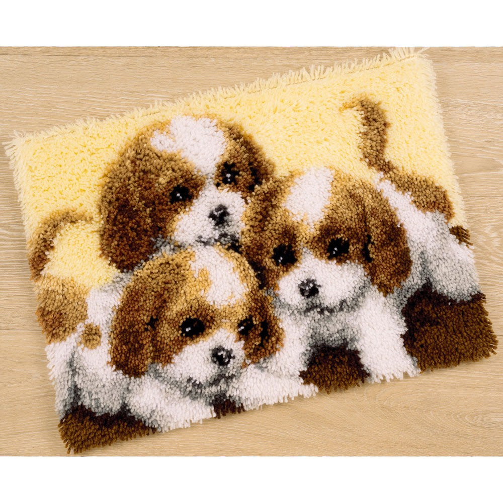 Vervaco Rug Kit Three Puppies 50x40cm PN-0147227 - Readicut