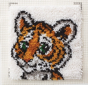 Wonderart Latch Hook Kit - Tiger Cub 12" x 12"