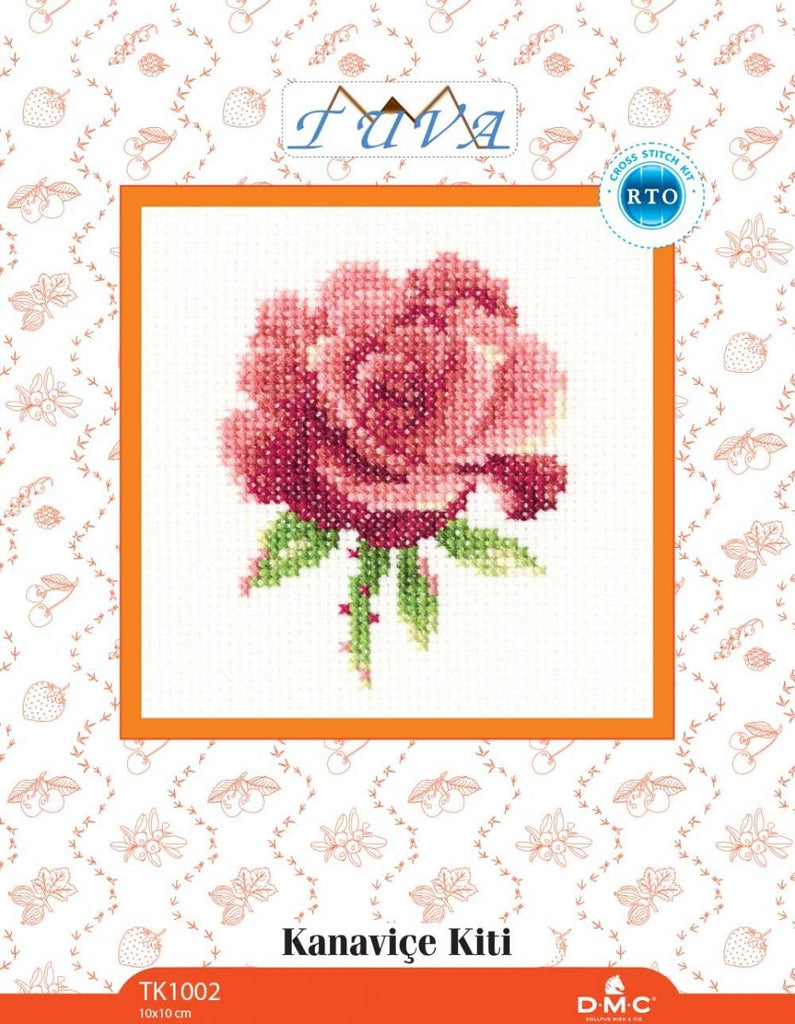 Tuva Cross Stitch Kit - TK1002 - Pink Rose