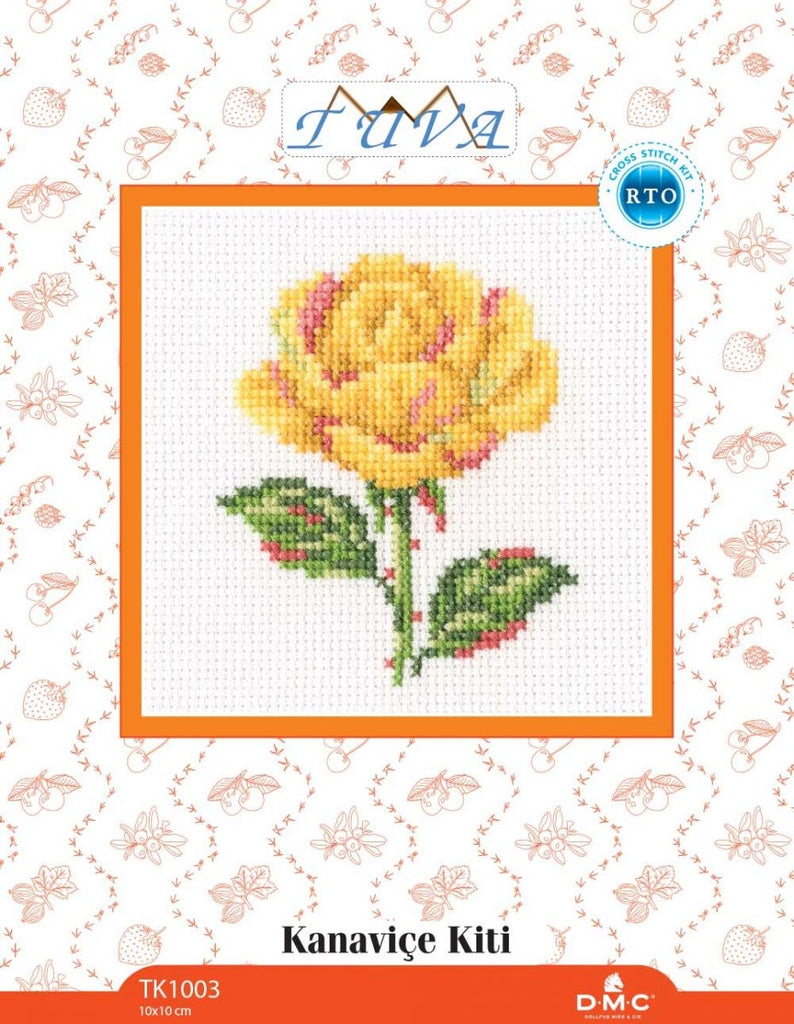 Tuva Cross Stitch Kit - TK1003 - Yellow Rose