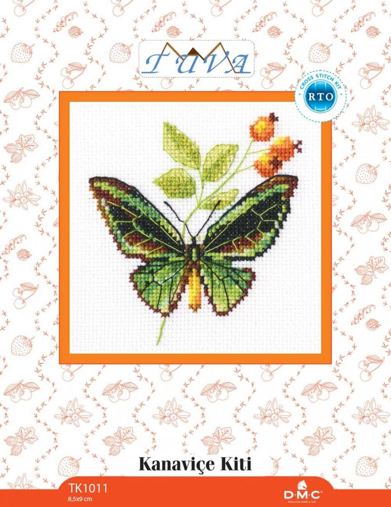 Tuva Cross Stitch Kit - TK1011 - Brimstone Butterfly