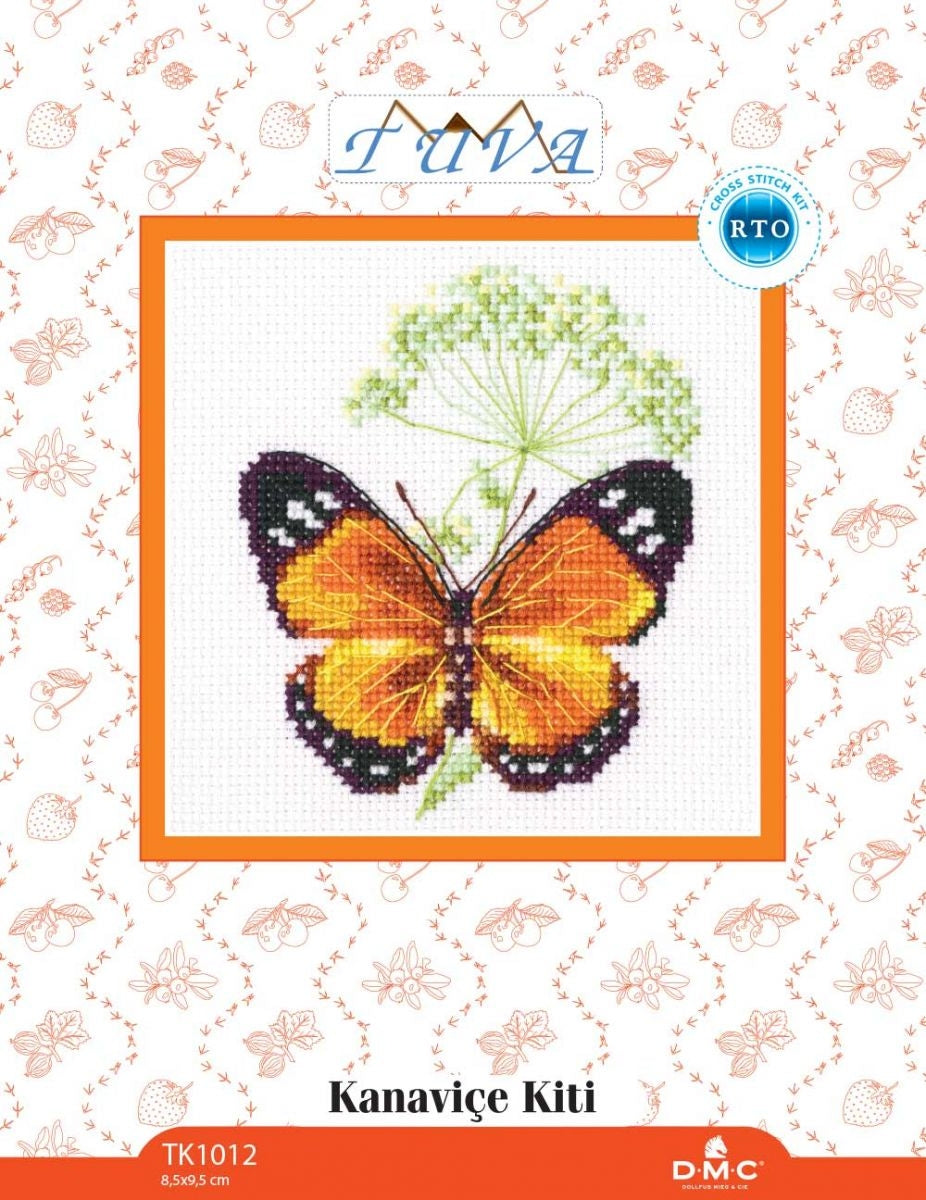 Tuva Cross Stitch Kit - TK1012 - Red Admiral Butterfly
