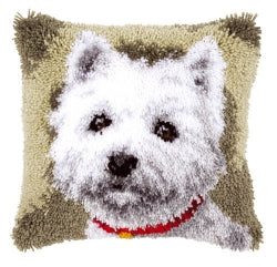 Vervaco Latch Hook Cushion Kit Westie 40cm x 40cm