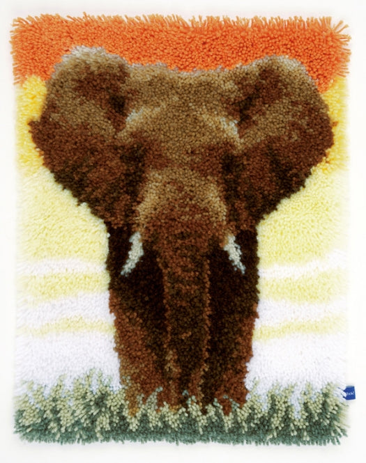 Vervaco Latch Hook Rug Kit Elephant In The Savannah PN-0150518