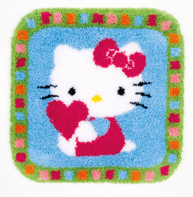 Vervaco Latch Hook Rug - Hello Kitty with a Heart PN-0153808