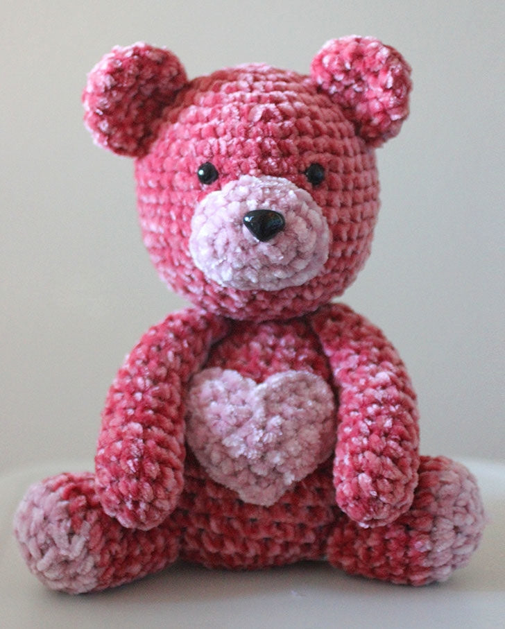 CROCHET KIT - Bernat Velvet Valentine Crochet Bear