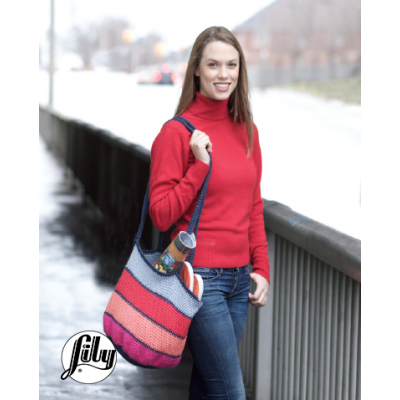 CROCHET PATTERN - Lily Sugar 'n Cream - Striped Market Tote