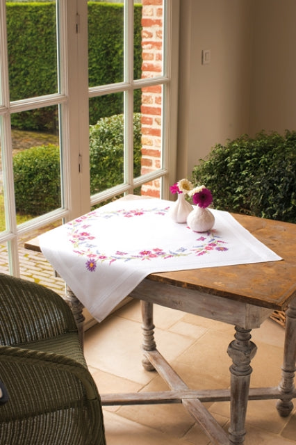 Vervaco Embroidery Tablecloth Kit - Colourful Flowers PN-0013211