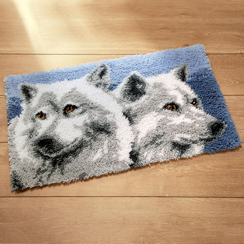 Vervaco Rug Kit Wolves 70x45cm 2563/38.025 - Readicut