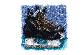 WonderArt Skates Latch Hook Rug Kit 12" x 12"