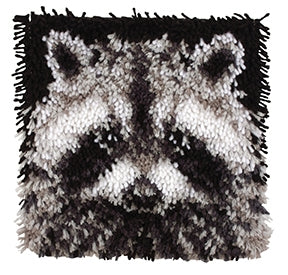 Wonderart Raccoon Latch Hook Rug Kit 12" x 12"