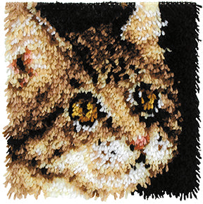 Wonderart Latch Hook Kit - Tabby 12" x 12"
