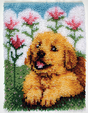 Wonderart Latch Hook Rug Kit - Flower Pup 15" x 20"