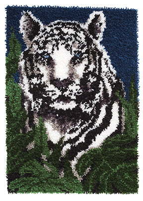 Wonderart White Tiger Latch Hook Rug Kit 24" x 34"