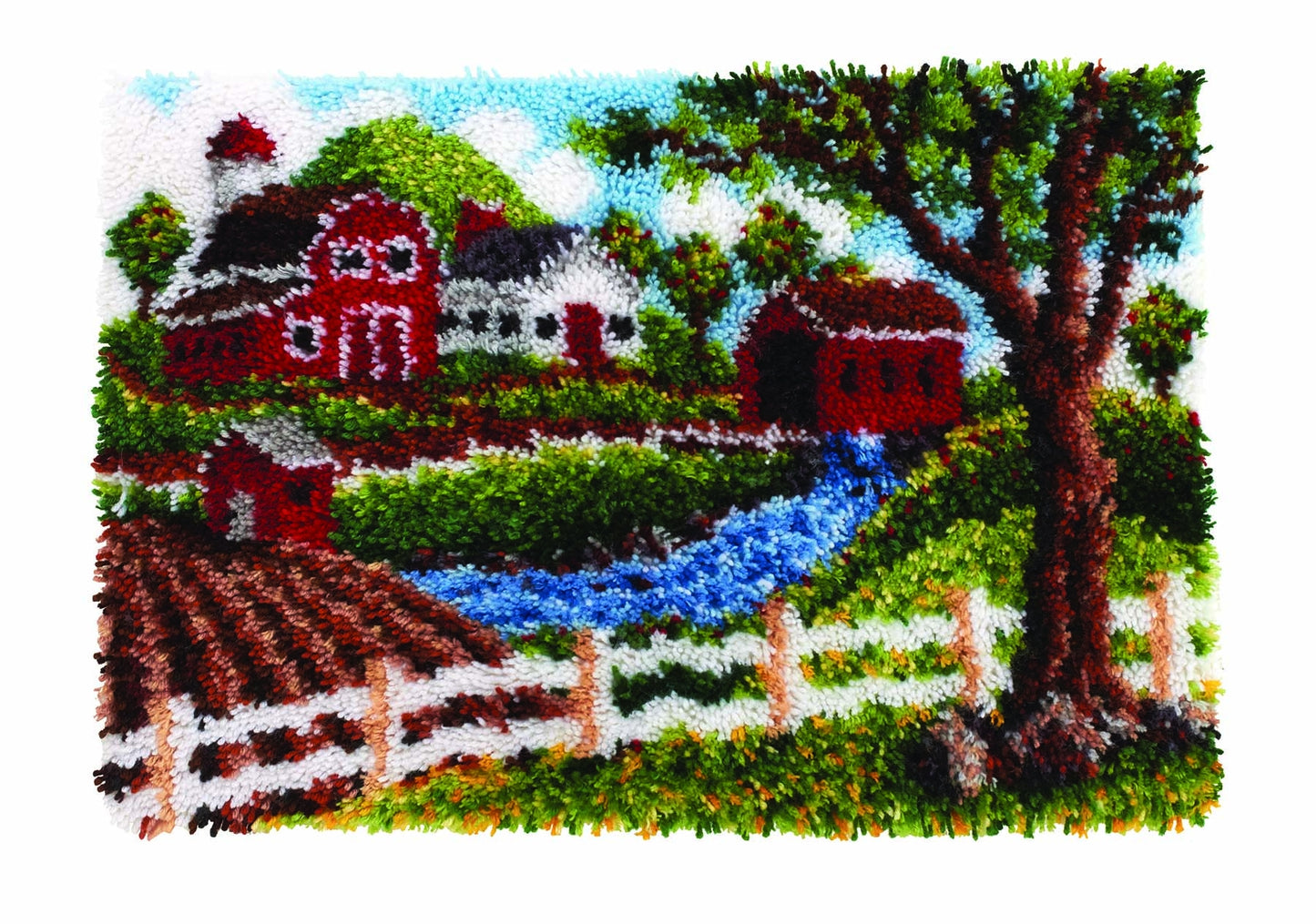 WonderArt Heritage Homestead Latch Hook Rug Kit 20" x 30"