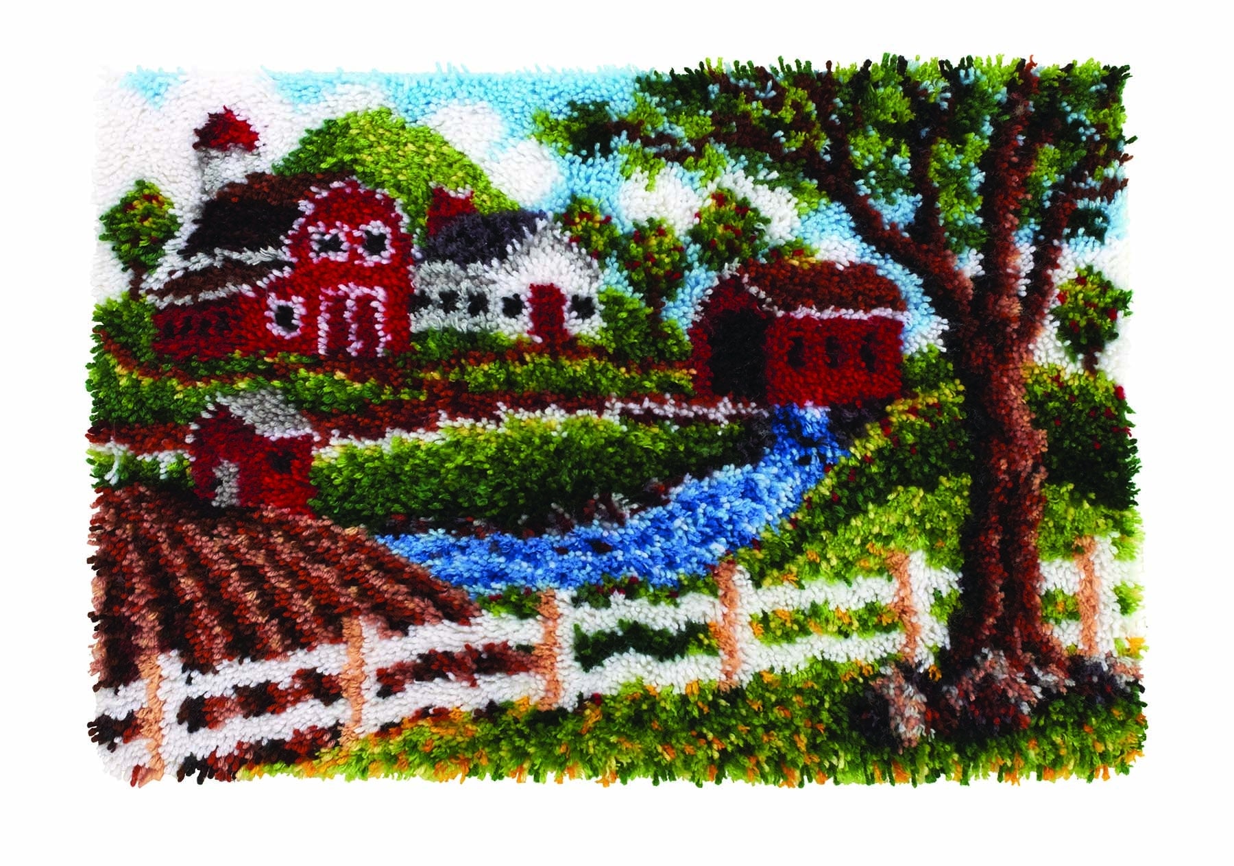 WonderArt Heritage Homestead Latch Hook Rug Kit 20" x 30"