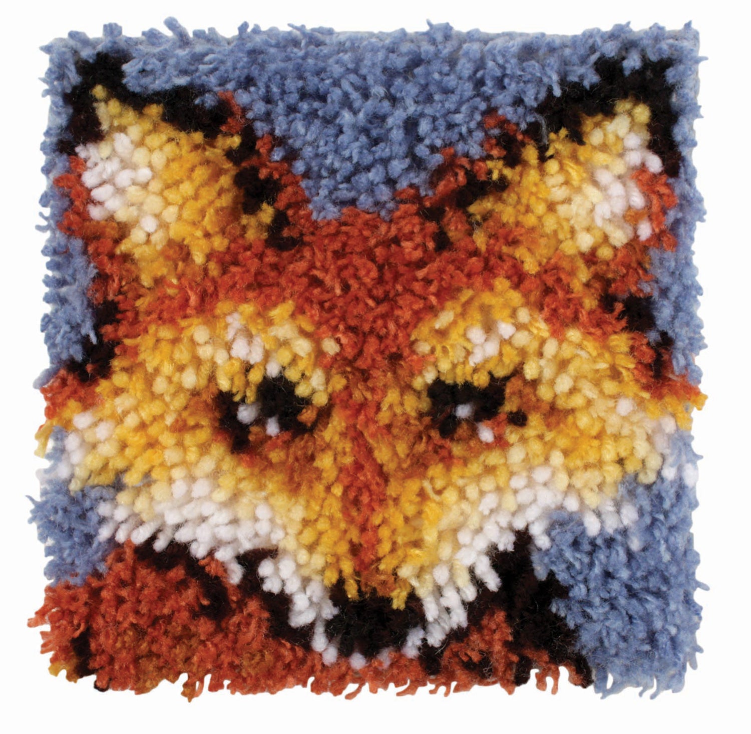 Wonderart Latch Hook Kit with Tool - Mr. Fox 8" x 8"