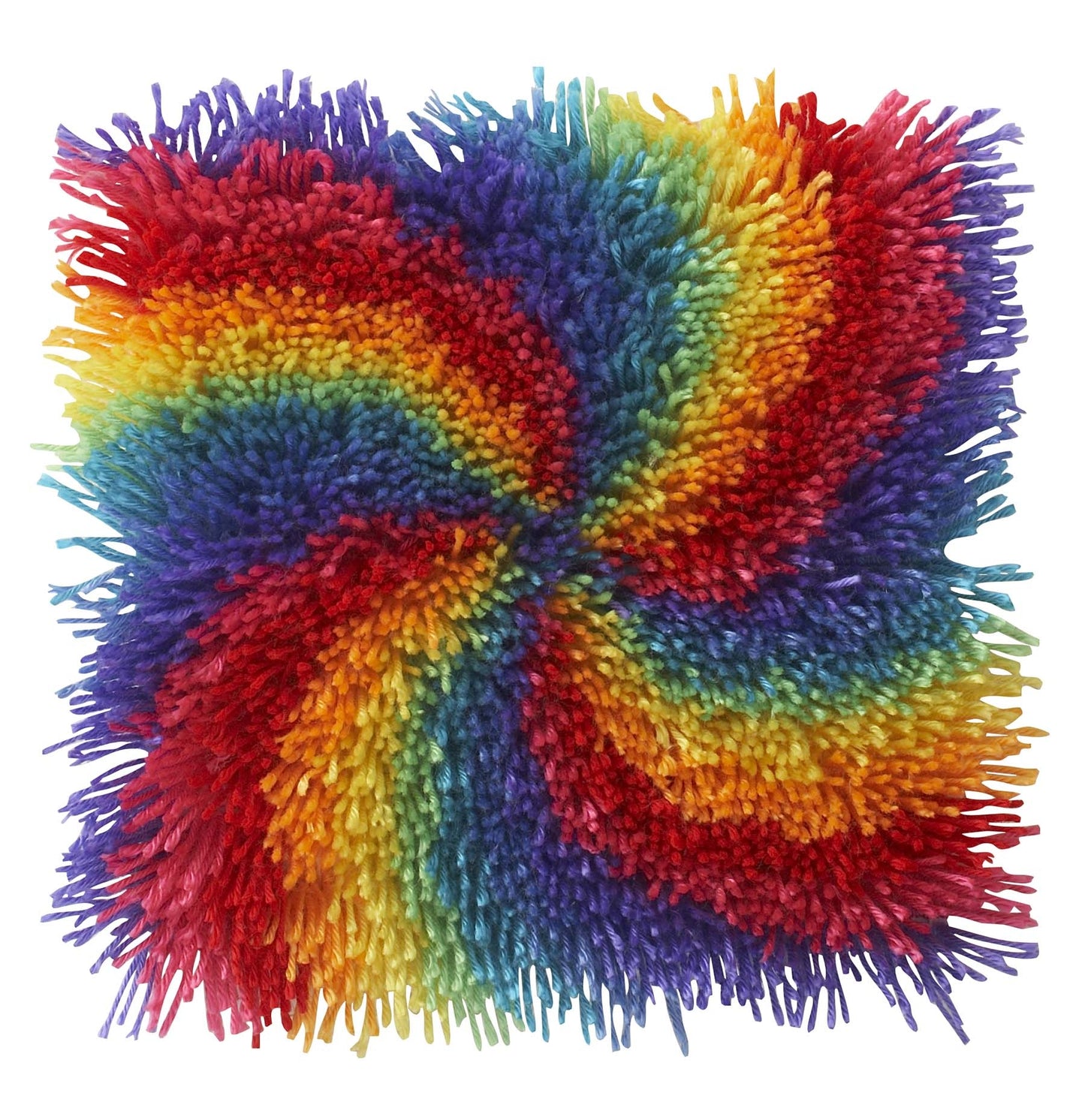 Wonderart Pinwheel Latch Hook Rug Kit 12" x 12"