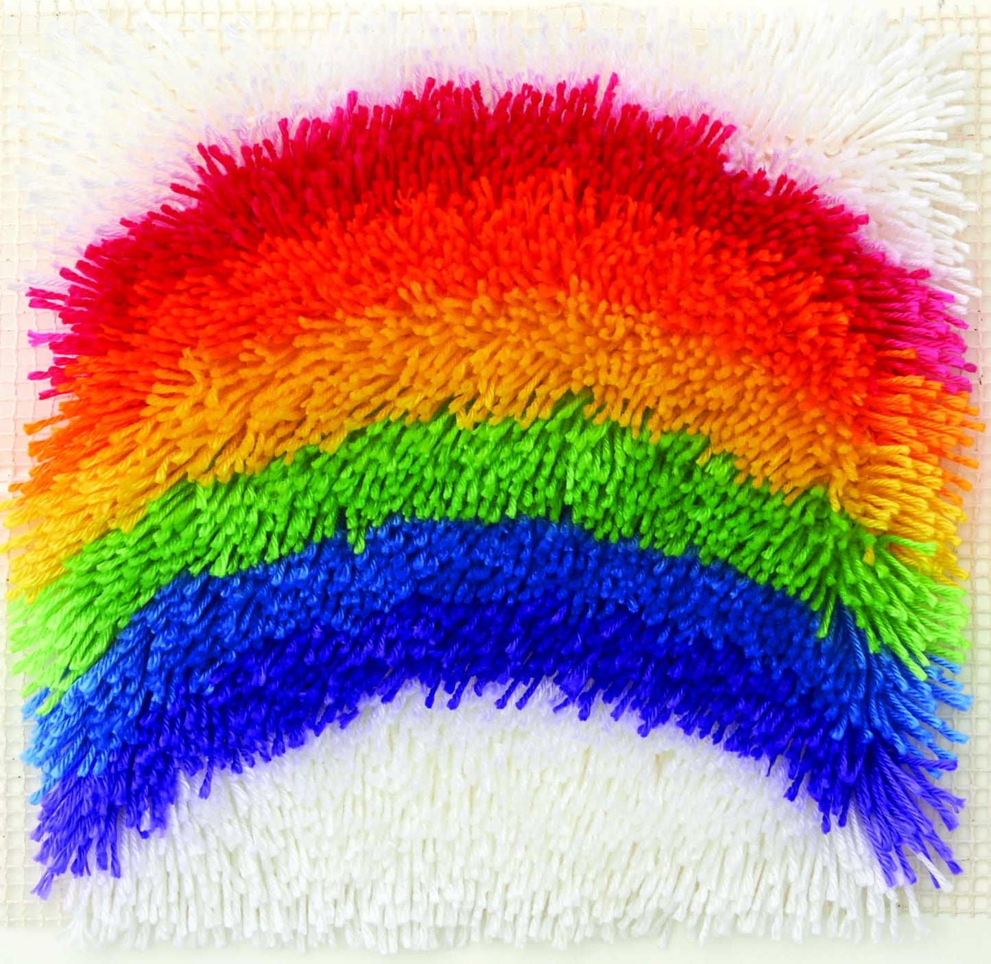 Wonderart Rainbow Latch Hook Rug Kit 12" x 12"