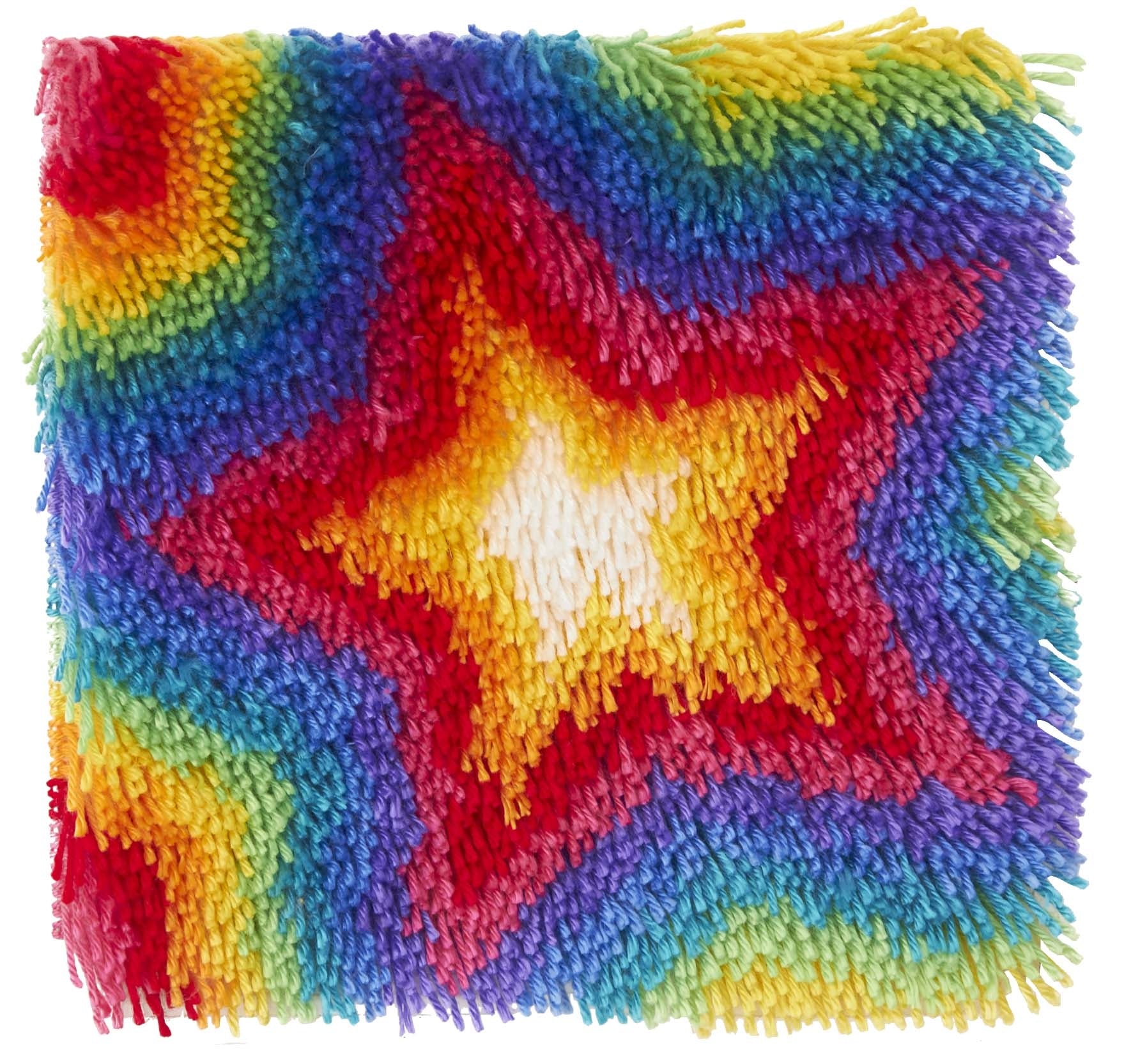 Wonderart Star Latch Hook Rug Kit 12" x 12"